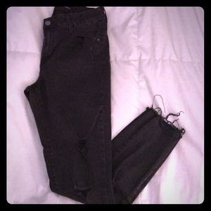 Black Distressed Jeans